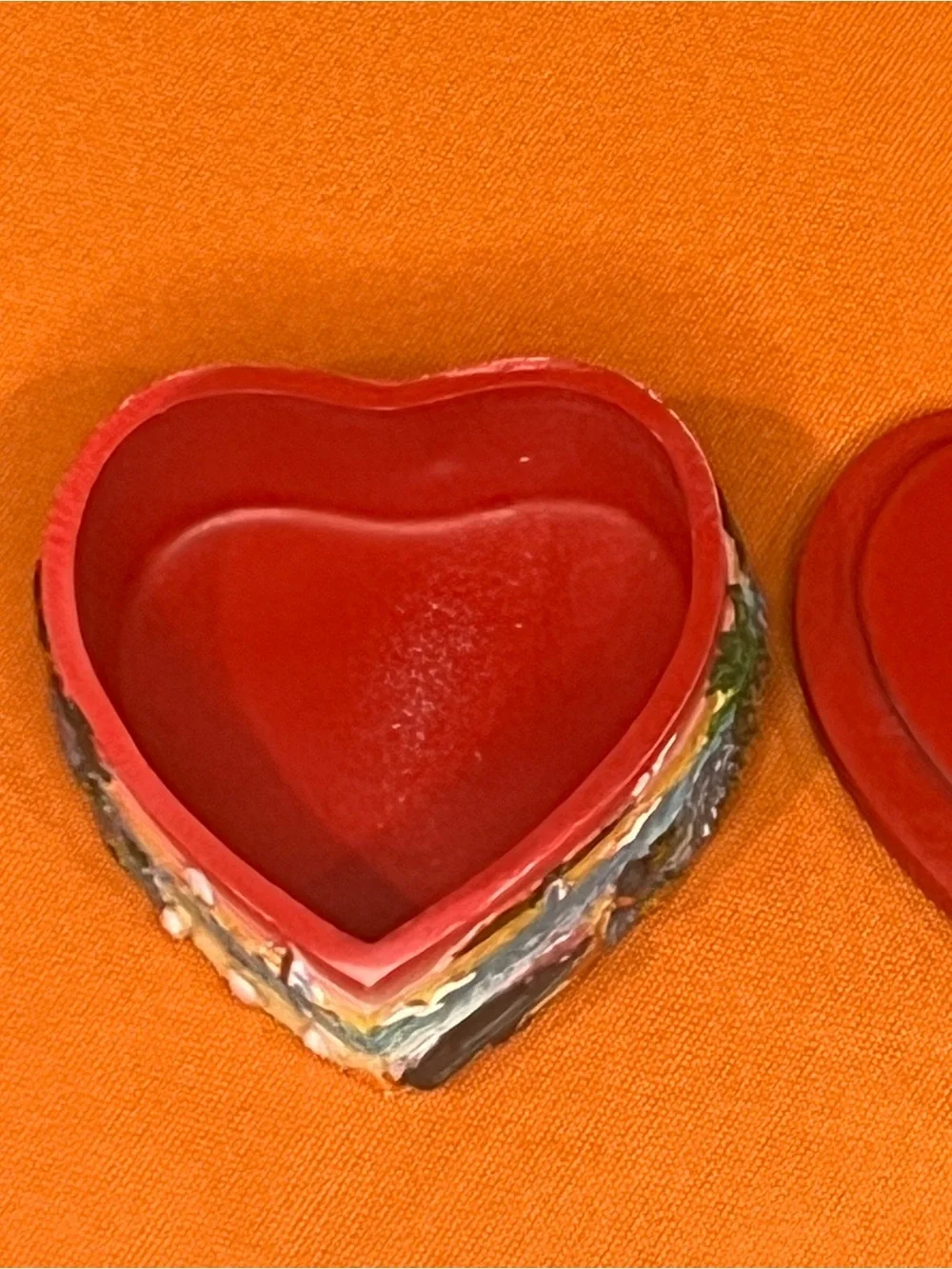 Florida Heart Shaped Trinket Box with Dolphins